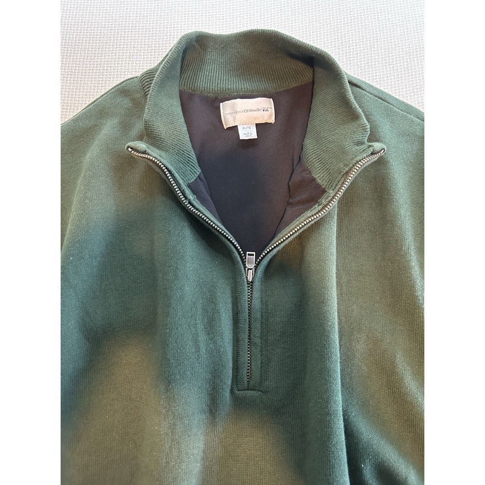 Cutter And Buck Men's Size XL Quarter Zip Pullover HunterGreen Vest CB WindTec - Picture 3 of 4